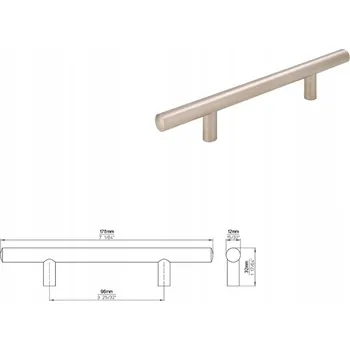 Nábytkové kování Nábytková úchytka SIRO 885-178ZN4 , matný nikl, saténová