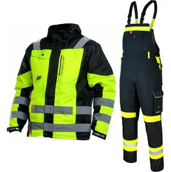 Moto bunda ZATEPLENÁ PRACOVNÍ SOUPRAVA VODĚODOLNÁ BUNDA + KALHOTY S LACLEM XL