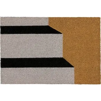 Rohožka VENKOVNÍ KOKOSOVÁ ROHOŽKA 40x60cm ČERNOBÍLÁ IKEA KLOTOID 40x60cm