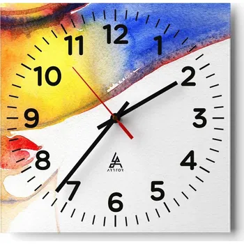 Hodiny Kuchyňské nástěnné hodiny 30x30 Abstrakce Skleněné hodiny do obýváku Moderní Tiché