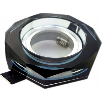 HALOGENOVÉ SVÍTIDLO SKLENĚNÉ SILNÉ KULATÉ BROUŠENÉ ČERNÉ