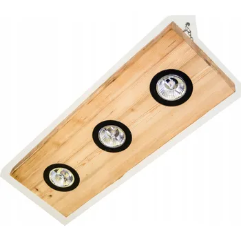 Dekorativní dřevěné LOFT stropní svítidlo pro 3 LED žárovky AR111