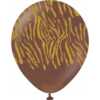 Balónek Latexové balónky Safari Tiger Chocolate Brown, tygr, hnědá, 30 cm