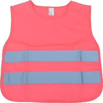 Dětská výstražná reflexní vesta růžová