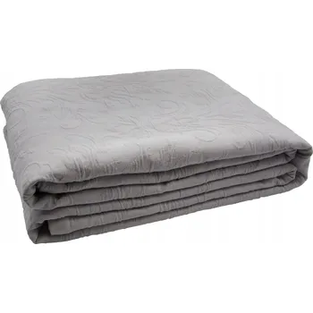 Prostěradlo Přehoz na postel 180x250 CARTER DESIGN - Šedý, 100% bavlna