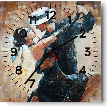 Hodiny Kuchyňské nástěnné hodiny 30x30 Abstrakce Skleněné hodiny do obýváku Moderní Tiché