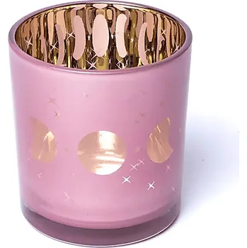 Svícen Milujeme Kameny Měsíční fáze - svícen skleněný 479151