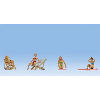 Modelová železnice TT - Opalování na pláži. 4 ženy / NOCH 45851