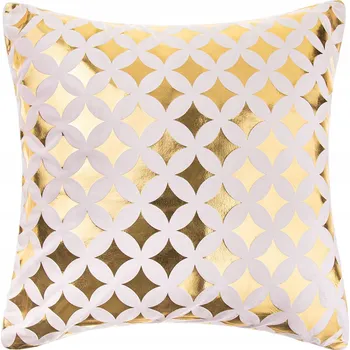 Povlak na dekorativní polštářek POVLEČENÍ NA DEKORAČNÍ POLŠTÁŘ 45x45 MAURESCA BÉŽOVÁ+ZLATÁ