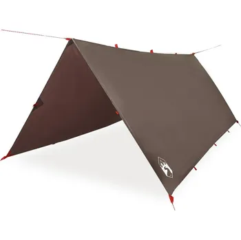 Stan OMAXI Kempingová plachta hnědá 406 x 306 cm nepromokavá 658365