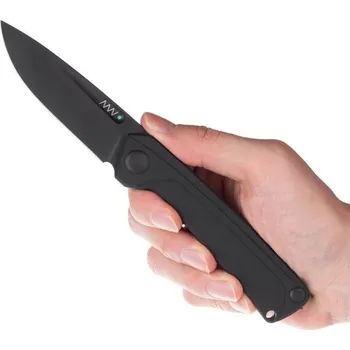 kapesní nůž ANV Z200BB Čepel: Čená DLC, Rukojeť / pojistka: G10 Černá / Liner Lock, Zubaté ostří: NE