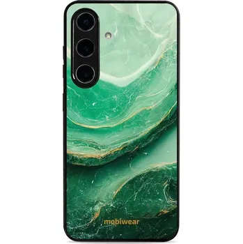 Pouzdro na mobilní telefon Lesklý kryt Mobiwear Glossy - Samsung Galaxy S25 - G023G - Zelený mramor (Prémiové lesklé pouzdro, obal, kryt Mobiwear Glossy na mobil Samsung Galaxy S25 - G023G - Zelený mramor, materiál Plast + TPU silikon - krytí po všech stranách, neošoupatelný potisk
