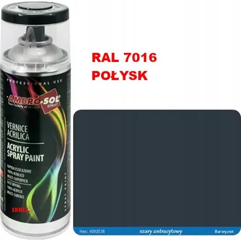 Barva ve spreji RAL 7016 LAK ve spreji antracit šedá LESKLÁ 1233