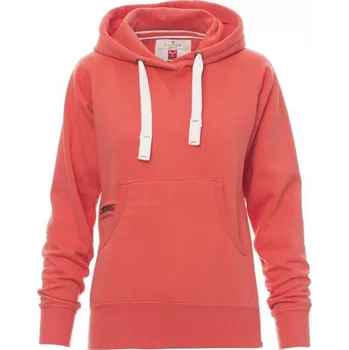 Dámská mikina Payperwear Dámská klokanka Atlanta s v-prošíváním a malou kapsičkou na zip Barva: korálová, Velikost: M