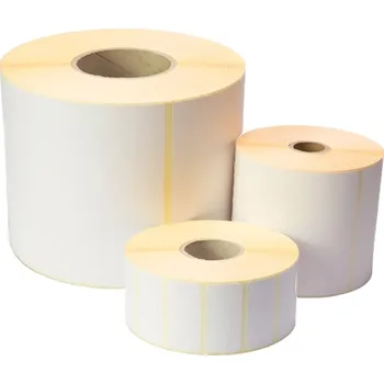 Speciální papír Etikety 80x116mm, vellum, bílá, D40, 1800 ks na roli
