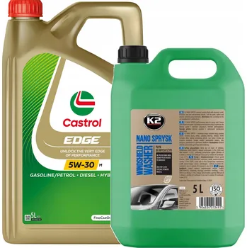 Motorový olej Castrol Edge 5W-30 M 5L + Letní kapalina do postřikovačů K2 5L