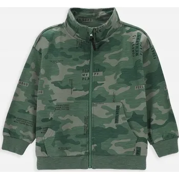 Chlapecká mikina Chlapecká Tepláková Mikina 110 Zelená Rozepínací Mikina Coccodrillo WC4