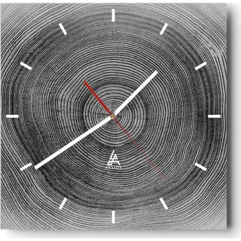 Hodiny Velké nástěnné hodiny 40x40 Strom Skleněné hodiny Čtvercové Tiché