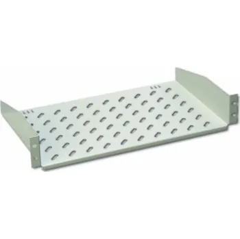 Rozvaděč Digitus 19" pevná police 2U,větraná, šedá 20kg 483x370x88mm