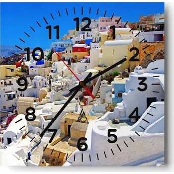 Hodiny Nástěnné hodiny do obýváku 40x40 Architektura Bezhlučné hodiny na skle Tiché