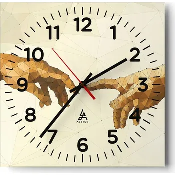 Hodiny Kuchyňské nástěnné hodiny 30x30 Art Skleněné hodiny do obýváku Moderní Tiché