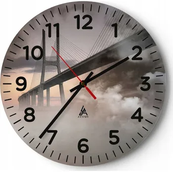 Hodiny Nástěnné hodiny ARTTOR skleněné kulatý moderní 30x30 cm
