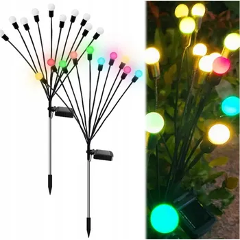 Venkovní osvětlení Solární lampa zapichovací M - černá 75 cm 10 ks