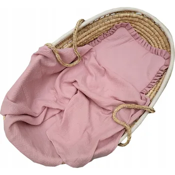 Zavinovačka KOMPLET mušelínová zavinovačka polštář s volánkem 90x90 LETNÍ