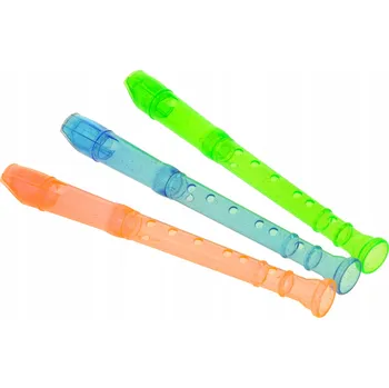 Hudební nástroj pro děti Plastová zobcová flétna - PRŮHLEDNÝ NÁSTROJ