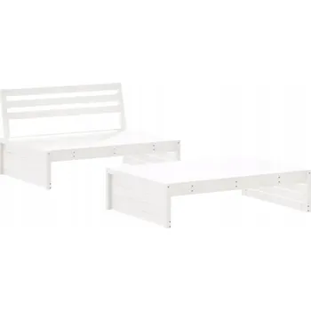 VidaXL 2dílná zahradní souprava, bílá, masivní borové dřevo