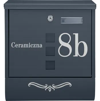 Poštovní schránka Poštovní schránka euroschránka, s vhozem, se schránkou na noviny M-TEC šedá