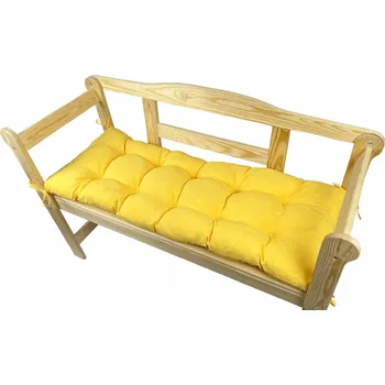 Podsedák Polstry, polštáře na zahradní nábytek, na lavici ŽLUTÁ 200 cm