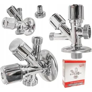 Ventil Průchozí ventil Goshe 3/4'' mosazný chromovaný s atestem pro pitnou vodu