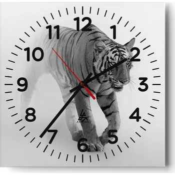 Hodiny Kuchyňské nástěnné hodiny 30x30 Zvířata Skleněné hodiny do obýváku Moderní Tiché