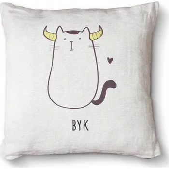Dekorativní polštářek Dekorační Polštář na postel, křeslo, židli Premium 40x40 - Znamení zvěrokruhu: Kočka, Býk