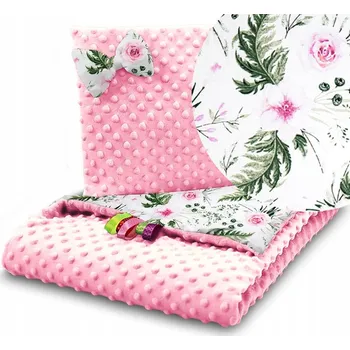 Dětská deka DEKA DO KOČÁRKU + POLŠTÁŘ SADA MINKY OBOUSTRANNÁ 2v1 BABYMAM