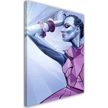 Obraz Obraz na plátně, Žena v fialovém 60x90