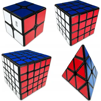 Obraz SADA KOSTEK 2X2 + 4X4 + 5X5 + Pyramida QiYi ORIGINÁLNÍ PROFESIONÁLNÍ