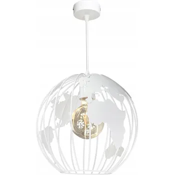 ZÁVĚSNÝ LUSTR GLOBUS KOULE BÍLÁ LED
