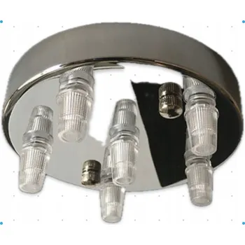 Zrcadlo Kovová rozeta stropního čalounění, 6hranná, chromovaná ocel ( zrcadlo )