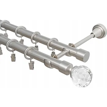 Garnýž GARNÝŽ KOVOVÉ 19+19mm MIX KONCOVEK SATÉN 280cm galvanizované