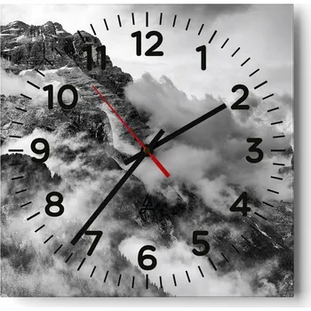 Hodiny Nástěnné hodiny do obýváku 40x40 Krajina Bezhluczne Skleněné hodiny Tiché