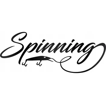 Samolepicí dekorace na vozidlo NÁLEPKA SPINNING RYBAŘENÍ NA AUTO PRO RYBÁŘE