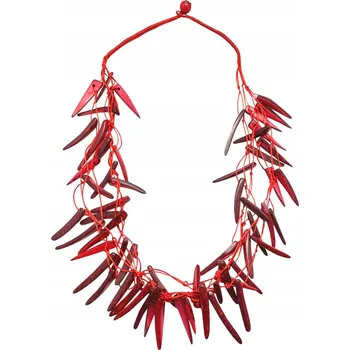 Náhrdelník Náhrdelník dámský bižuterie korálky korále podlouhlé červené