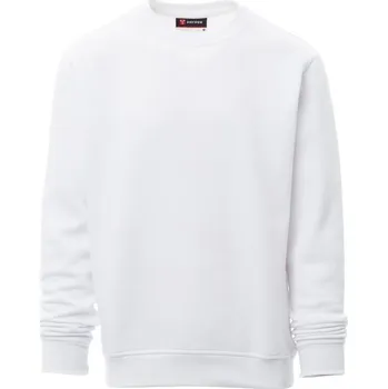 Pánská mikina Payperwear Mikina New Orleans s kulatým výstřihem a pevnými manžetami Barva: Bílá, Velikost: 4XL