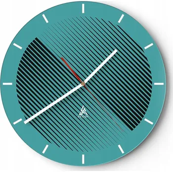 Hodiny Nástěnné hodiny do kuchyně 30x30 Minimalistické skleněné hodiny do obýváku Tiché