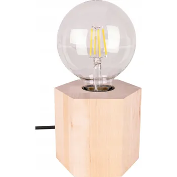 Lampička NOČNÍ LAMPA STOLNÍ DŘEVĚNÁ DEKORATIVNÍ E27 LED