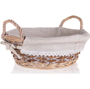 Úložný box košík DUO kulatý s uchy 30x11cm proutěný