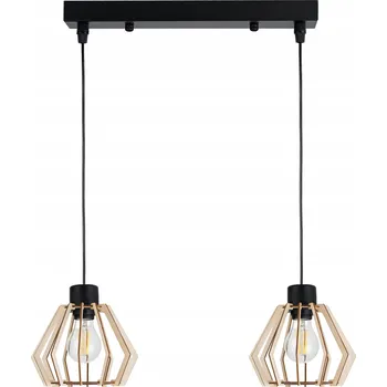 Závěsné svítidlo LED-ONE brylant dřevo 2-bodové světlo E27