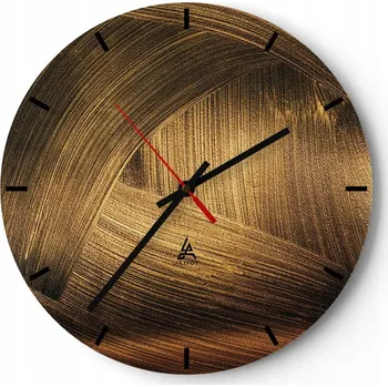 Hodiny Velké nástěnné hodiny 40x40 Abstrakce Skleněné hodiny Kulatý Tiché